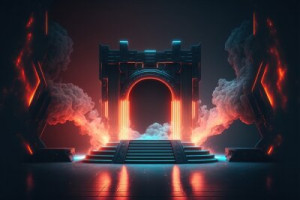 Fototapeta streszczenie, projekt, technologia, ilustracja, światło