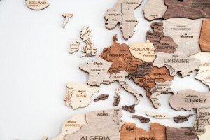 Fototapeta ziemia, mapa, jednostek, planowanie, wycieczka