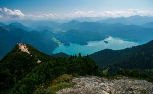 Fototapeta bayern, Alpy, panorama, widok, lato
