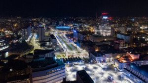 Fototapeta noc, panorama, wieczór, krajobraz, Śląsk