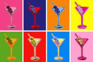 Fototapeta sztuka, styl, Martini, pijany, okulary ochronne