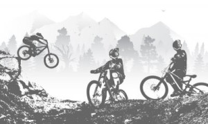 Fototapeta Rowery spadek, freeride, skrajny, sport, rower