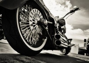 Fototapeta Motocykle czarny, styl, biały, klasyczny, chłopak