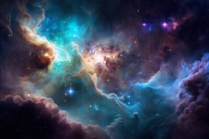 Fototapeta Kosmos miejsce, mgławica, gwiazda, niebo, galaktyka