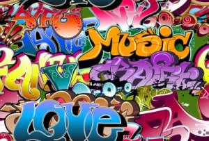 Fototapeta Graffiti nowoczesny, sztuka, tekstura, tło, streszczenie