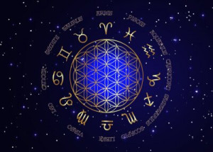 Fototapeta ezoteryczny, symbol, wicca, niebieski, lotos