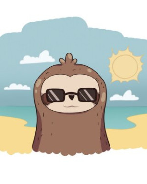Fototapeta plaża, ilustracja, lato, morze, twarz