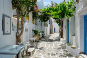 Fototapeta Grecja, Paros, dom, ulica, miasto
