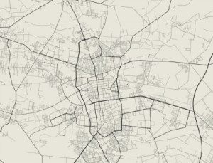Fototapeta lodz, mapa, miasto, ulica, podróżować