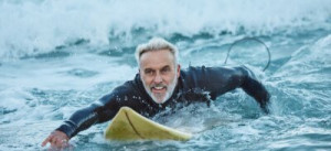 Fototapeta fale przybrzeżne, morze, sport, dojrzały, człowiek