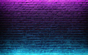 Fototapeta Tekstury neon, ściana, cegła, tło, światło
