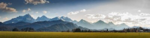 Fototapeta łańcuch górski, widok na góry, panorama, alpen, bavaria