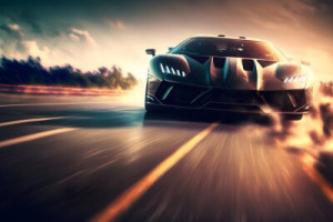 Fototapeta samochód, automobil, drifting, skrajny, dryfować