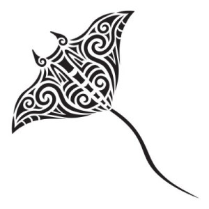 Fototapeta koc, promień, Stingray, tatuaż, Maori