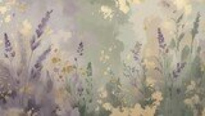 Fototapeta Lawenda kwiatowy, tapeta, akwarela, lavandula, Dziki kwiat