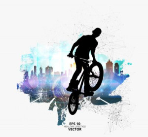 Fototapeta streszczenie, tło, rower, bmx, chłopak
