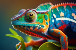Fototapeta kameleon, pantera, lizzard, kolorowy, gad