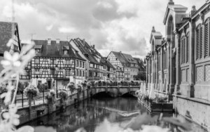 Fototapeta czarny, biały, Colmar, podróżować, francuski