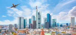 Fototapeta korporacja, highrise, sylwetka na tle nieba, drapacz chmur,