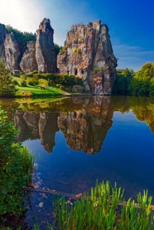 Fototapeta skała, jezioro, charakter, urwisko, las