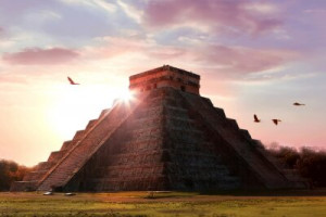 Fototapeta Meksyk, Yucatan, zachód słońca, wschód słońca, niebo