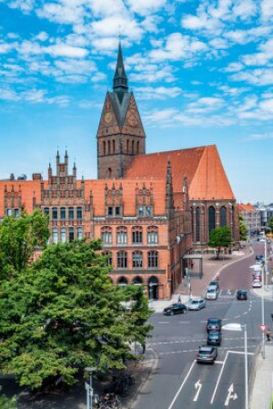 Fototapeta Hanower, architektura, cegła, kościół, miasto