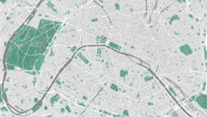 Fototapeta Paryż, mapa, miasto, wektor, Francja