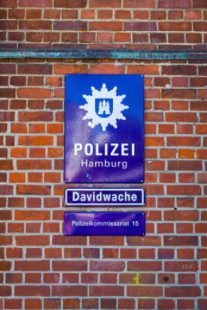 Fototapeta policja, Hamburg, Niemiecki, stacja, ulica