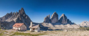 Fototapeta dolomit, panoramiczne, chata, Alpy, Włochy