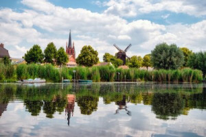 Fototapeta Havel, Potsdam, lato, słoneczny, wiatrak