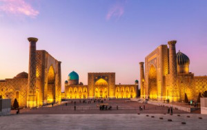 Fototapeta Uzbekistan, Samarkanda, plac, dom, architektura