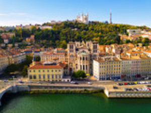 Fototapeta pagórek, lyon, miasto, Francja, europejski