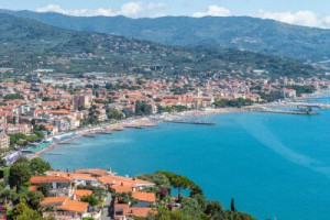 Fototapeta Włochy, morze, plaża, liguria, ludzie