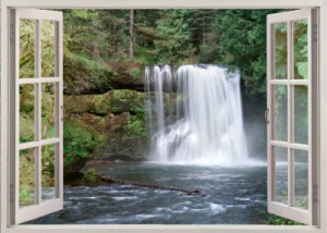 Fototapeta Okna piękno, widok, drewno, charakter, na wolnym powietrzu