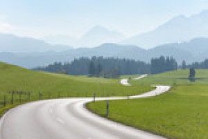 Fototapeta droga, wąż, montować, stopa, bavaria