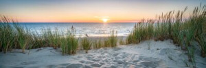 Fototapeta Panorama plaża, zachód słońca, wydma, krajobraz, panorama