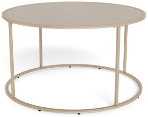 Stolik kawowy Seaford średnica 80 cm beżowy