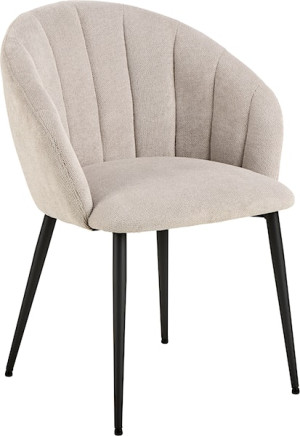 Krzesło tapicerowane z podłokietnikami Madrigalle beżowe Wyprzedaż