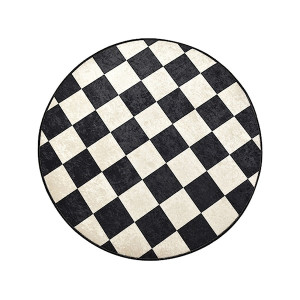 Dywan Foreduly ⌀140 cm beżowo-czarny Wyprzedaż