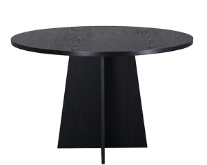 Stół do jadalni Quishly okrągły średnica 110 cm/dąb czarny Wyprzedaż