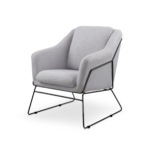 Fotel Gasoina szary na czarnej podstawie HOMEBOOK