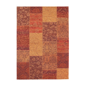 Dywan syntetyczny Patchwork Chenille terracotta Prostokątny/120x170 HOMEBOOK