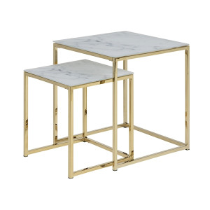 Zestaw dwóch stolików kawowych Bakar 45x45 cm i 35x35 cm HOMEBOOK