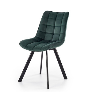 Krzesło tapicerowane Derisa ciemnozielone HOMEBOOK