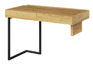 Biurko narożne Teen Flex prawe/lewe z szufladami 110 cm Hikora naturalna / raw steel HOMEBOOK