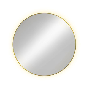 Lustro z podświetleniem led Electra średnica 100 cm złote/ ciepła barwa światła Wyprzedaż