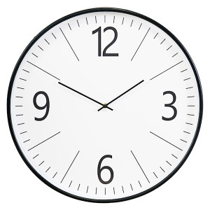 Zegar ścienny Picupavely średnica 51 cm biało-czarny Wyprzedaż