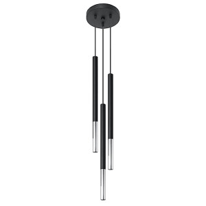 Lampa wisząca Mozaica 3P czarny/chrom