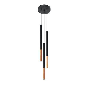 Lampa wisząca Mozaica 3P czarny/miedź