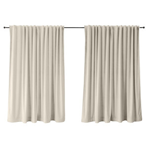 Zasłona do salonu Sylvanca w tkaninie WATER REPELLENT 140x270 cm kremowa HOMEBOOK